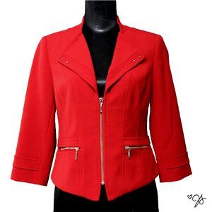 WHBM Red Suit Jacket/Blazer | Size 4 | So Unique!